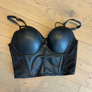 Victoria's secret bombshell leather bra push up 34B